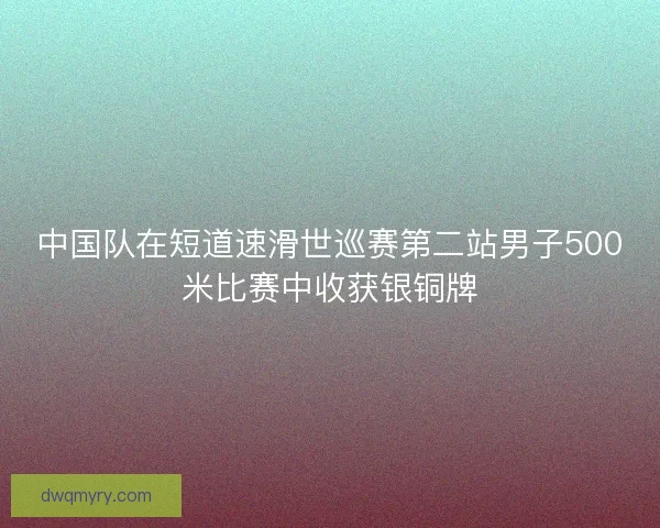 中国队在短道速滑世巡赛第二站男子500米比赛中收获银铜牌